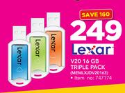 Lexar V20 16GB Triple Pack MEMLXJDV20163