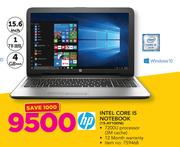 HP 15.6" Intel Core I5 Notebook 15-AY100NI