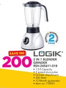 Logik 2 In 1 Blender Grinder RSH-245611-018