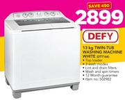 Defy 13kg Twin-Tub White Washing Machine DTT164