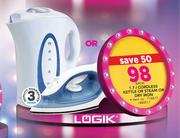Logik 1.7ltr Cordless Kettle Or Steam Or Dry Iron-Each