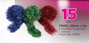 Santa's Trading Tinsel 50mm x 2m-Each