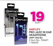 Amplify Pro Jazz In Ear Headphone AMP-1002-BL-Each