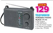 Telefunken Portable Black Radio TR-100 