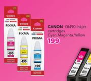 Canon Cyan, Magenta, Yellow GI490 Inkjet Cartridges