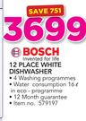 Bosch 12 Place White Dishwasher