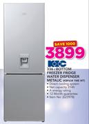 KIC 336ltr Bottom Metallic Freezer Fridge With Water Dispenser KBF634 1ME WT