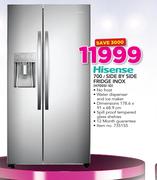 Hisense 700ltr Side By Side Fridge Inox H700SI-ID