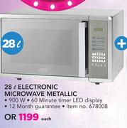 Defy 28ltr Electronic Metallic Microwave