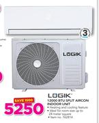 Logik 12000BTU Split Aircon Indoor Unit