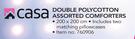 Casa Double Polycotton Assorted Comforters 200x200cm Including Two Matching Pillowcases