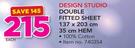 Design Studio Double Fitted Sheet 137x203cm-Each