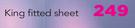 Design Studio King Fitted Sheet 137x203cm-Each