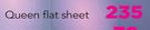 Design Studio Queen Flat Sheet 137x203cm-Each