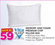 Vita Sleep Memory And Foam Premium Chip Pillow Mix