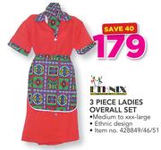 Ethnic 3 Piece Ladies Overall Set