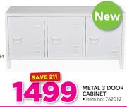 Metal 3 Door Cabinet