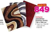 Fotakis Shaggy Rugs 136 x 200cm-Each