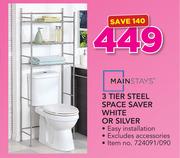 Mainstays 3 Tier Steel Space Saver White Or Silver