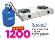 Cadac 7kg Cylinder 2 Plate Stove Combo