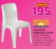 Gold Sun Atlantis Armless Chair