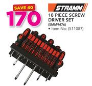 Stramm 18 Piece Screw Driver Set (SMM9476)