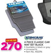 Stingray 4 Piece Classic Car Mat Set Black