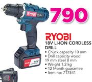 Ryobi 18V Li-Ion Cordless Drill