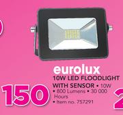 Eurolux 10W LED Floodlight With Sensor