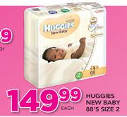 Huggies New Baby 88’s Size 2-Each