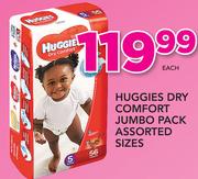 Huggies Dry Comfort Jumbo Pack Sizes-Each