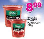 Rhodes Tomato Puree Cup-240g Each