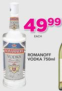 Romanoff Vodka-750ml Each
