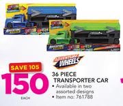 Adventures Wheels 36 Piece Transporter Car-Each
