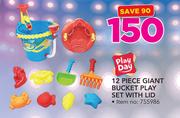 Play Day 12 Piece Giant Bucket Play Set With Lid