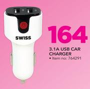 Swiss Mobility 3.1A USB Car Charger