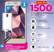 Hisense Dual Sim Smartphone INFINITY U962 Including Bluetooth Headphones And Phone Cover