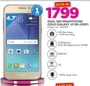 Samsung Dual Sim Smartphone Gold Galaxy J2 SM-J200F