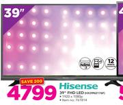 Hisense 39" FHD LED HX39N176F