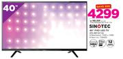Sinotec 40" FHD LED TV STL-40F1A11A.