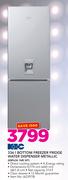 KIC 336Ltr Bottom Freezer Fridge Water Dispenser Metallic KBF634 1ME WT