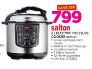 Salton 6Ltr Electric Pressure Cooker SEPC-01