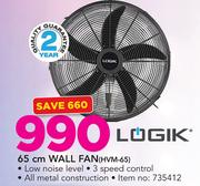 Logik 65cm Wall Fan HVM-65