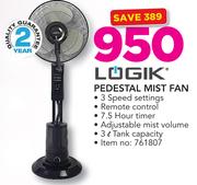Logik Pedestal Mist Fan