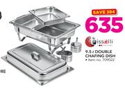 Tissolli 9.5Ltr Double Chafing Dish