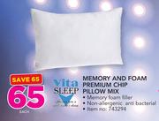 Vita Sleep Memory & Foam Premium Chip Pillow Mix-Each
