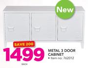Metal 3 Door Cabinet-Each