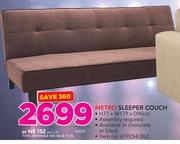 Metro Sleeper Couch H77 x W179 x D90cm