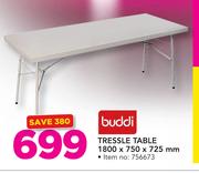 Buddi Tressle Table-1800 x 750 x 725mm