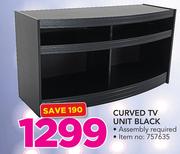 Curved TV Unit Black